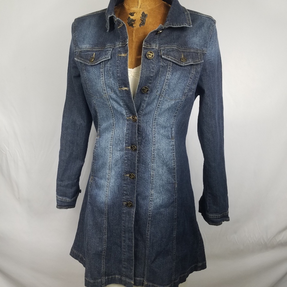 Indigo Rein Long Jean Jacket